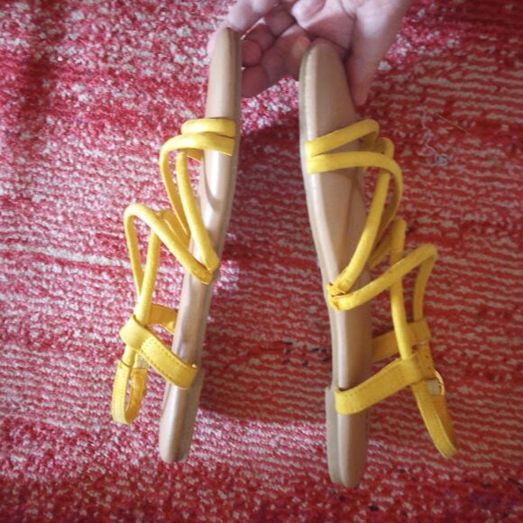 Torrid Yellow Strappy Sandals ☀️ Size 9 - Picture 3 of 9